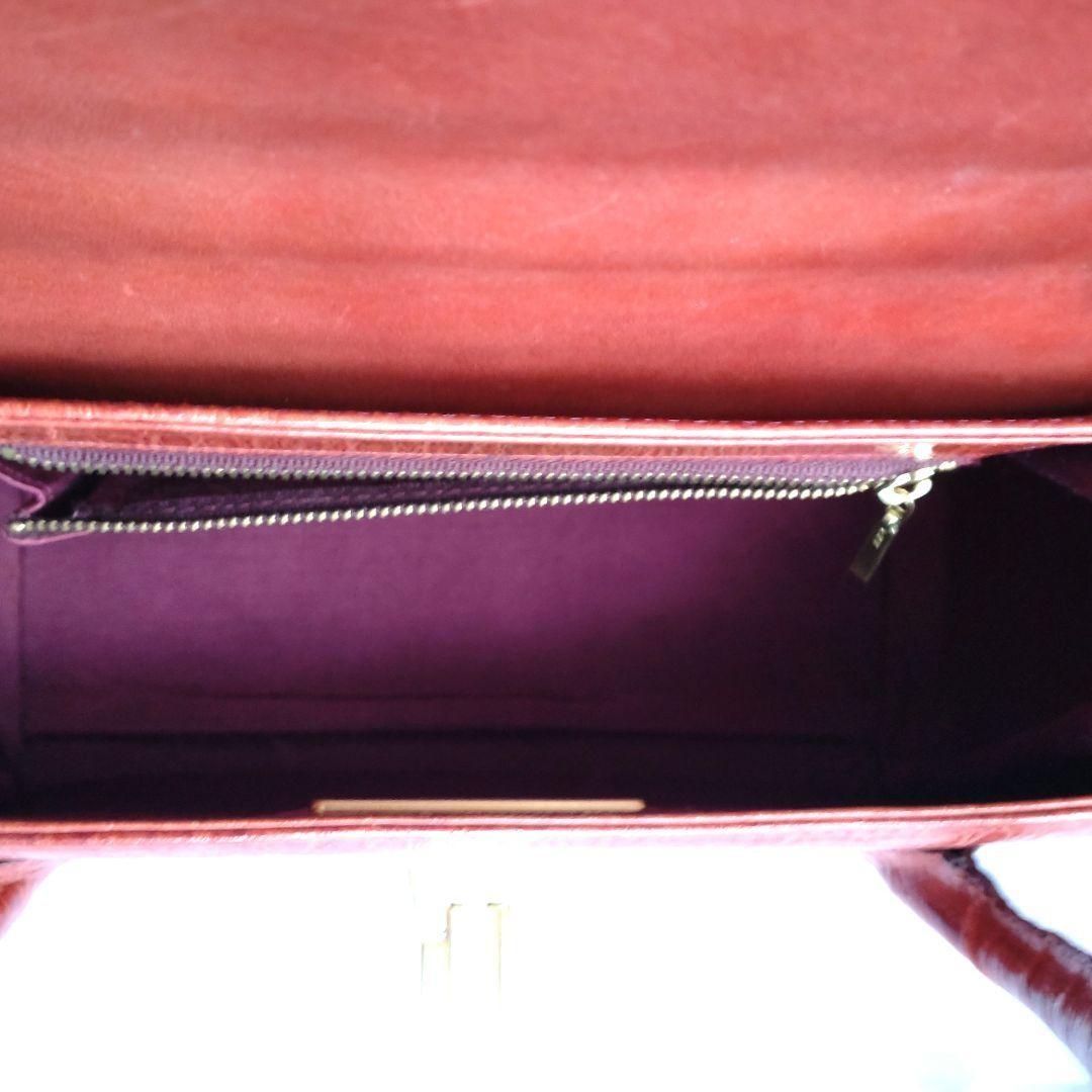 Valentino Garavani Hand Bag Tote Purse Leather Brown Authentic