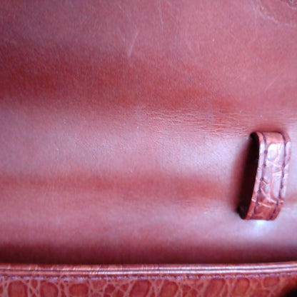 Valentino Garavani Hand Bag Tote Purse Leather Brown Authentic