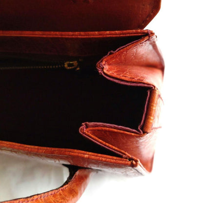 Valentino Garavani Hand Bag Tote Purse Leather Brown Authentic