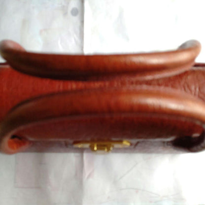 Valentino Garavani Hand Bag Tote Purse Leather Brown Authentic