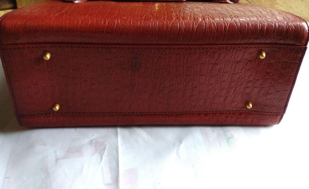 Valentino Garavani Hand Bag Tote Purse Leather Brown Authentic