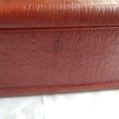 Valentino Garavani Hand Bag Tote Purse Leather Brown Authentic