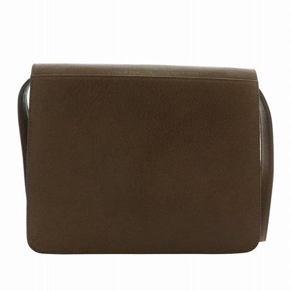 Valentino Garavani Shoulder Bag Purse Logo Leather Brown Authentic