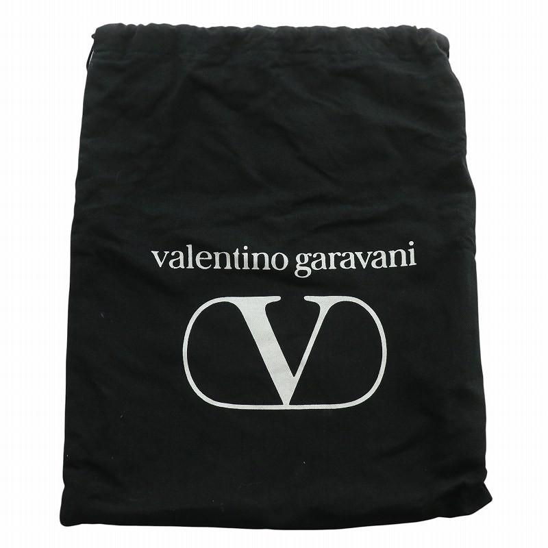 Valentino Garavani Shoulder Bag Purse Logo Leather Brown Authentic