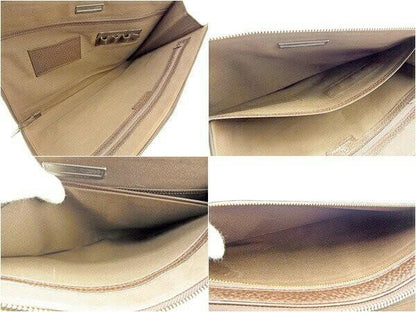 Valentino Garavani Clutch Bag Second Bag Logo Dark Brown Authentic