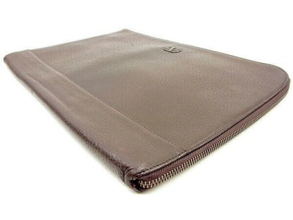 Valentino Garavani Clutch Bag Second Bag Logo Dark Brown Authentic