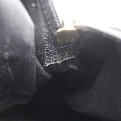 MARIO VALENTINO Shoulder Bag Purse 2way V Logo Leather Black Authentic