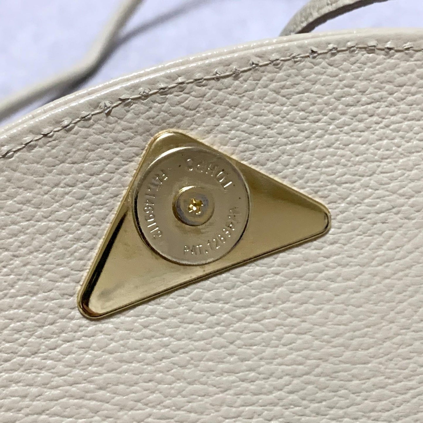 Saint Laurent Bag YSL Cassandra Shoulder Purse Leather BeigeYellow Gold Auth