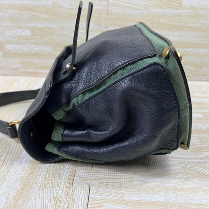 Saint Laurent Hand Bag Tote Purse Muse Toe Leather Navy Authentic