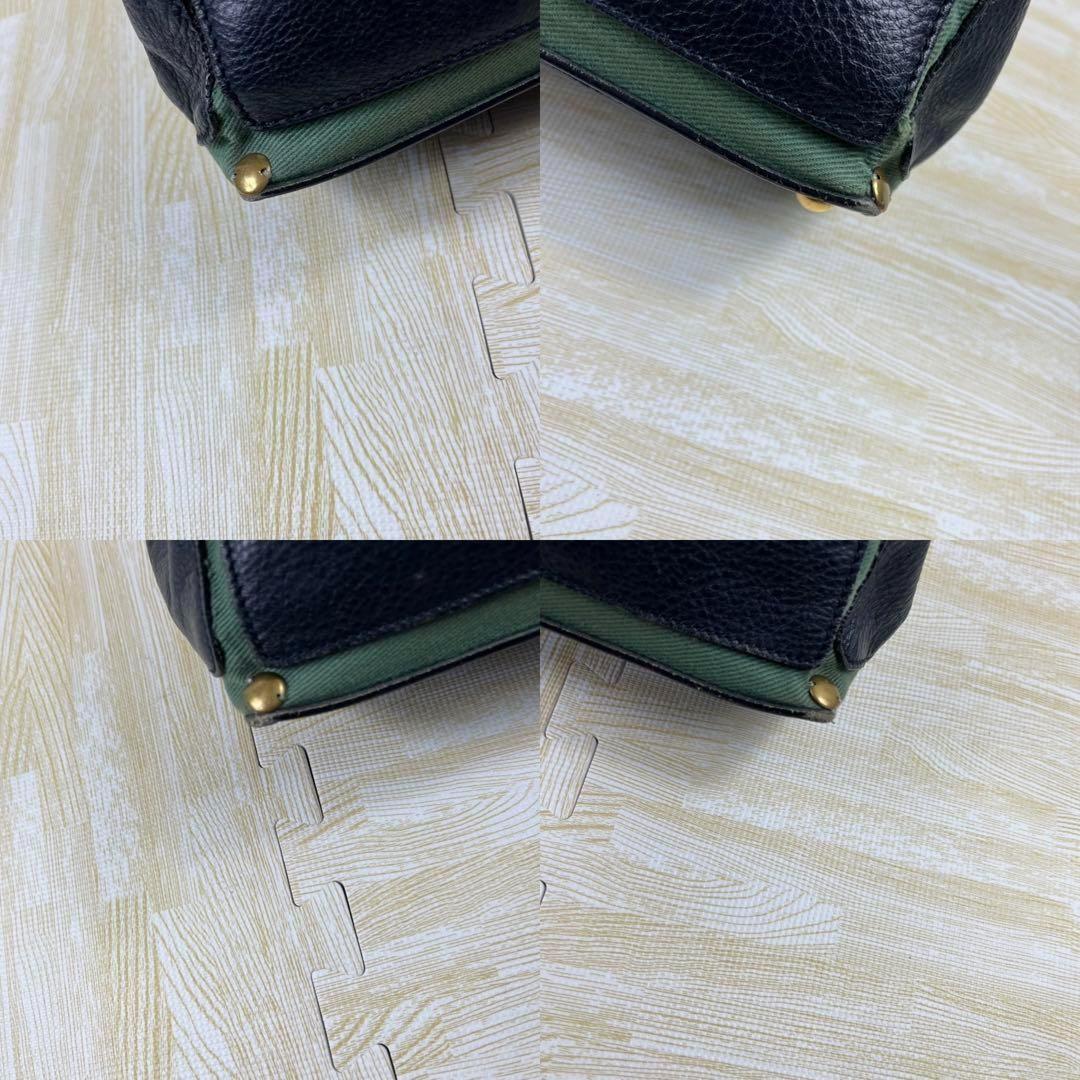 Saint Laurent Hand Bag Tote Purse Muse Toe Leather Navy Authentic