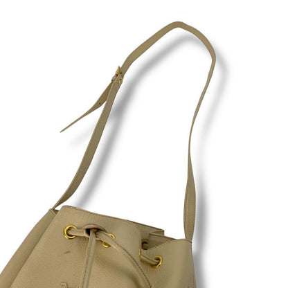 Saint Laurent Hand Shoulder Bag Tote Purse YSL Cassandra Leather Off White Beige