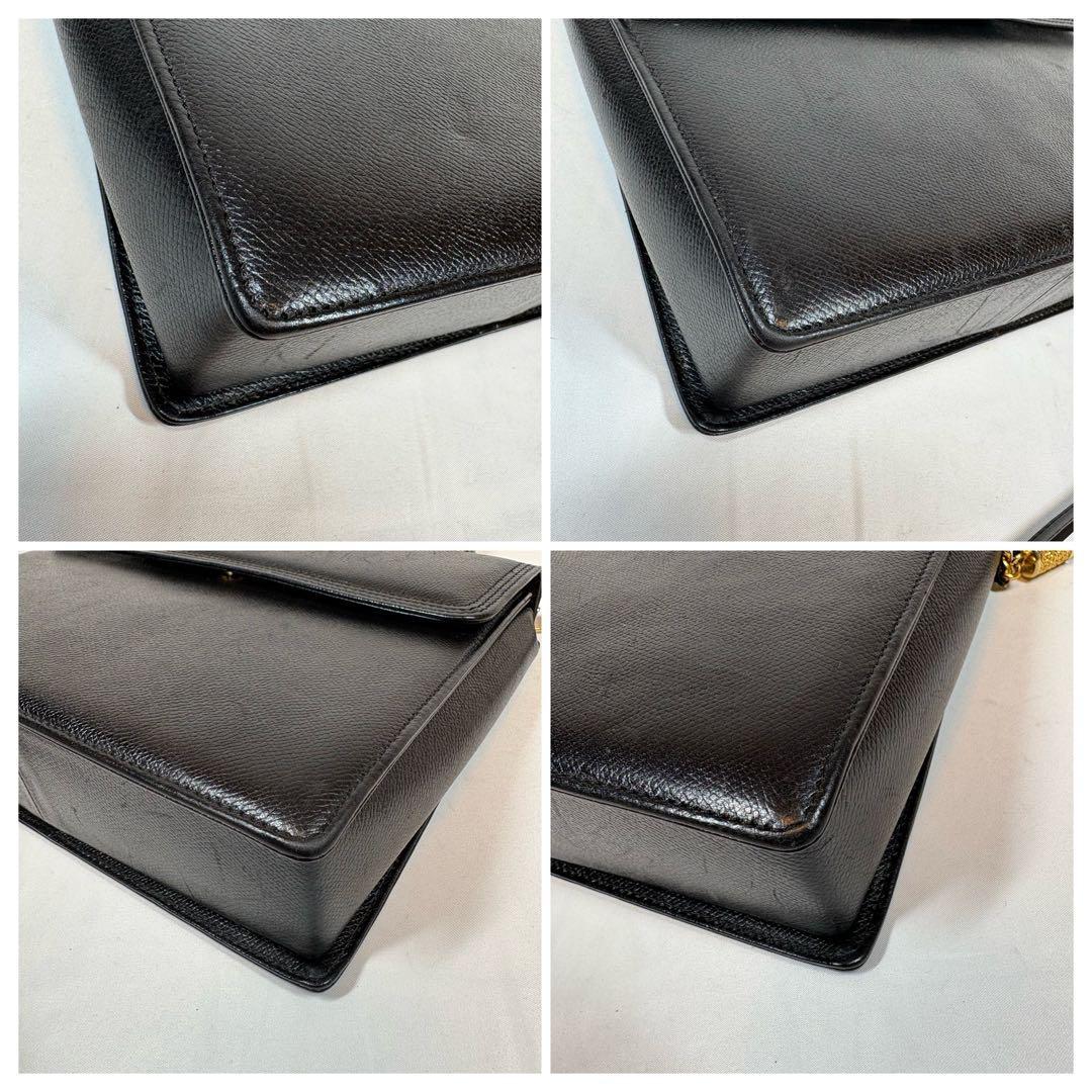 Valentino Garavani Hand Shoulder Bag Tote Purse 2way Logo Leather Black Auth