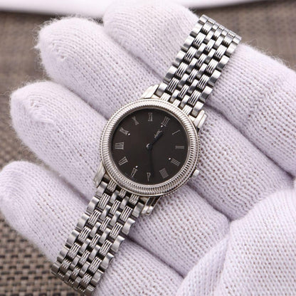 Saint Laurent Quartz Watch Wristwatch YSL Cassandra Gray Silver Women's Auth