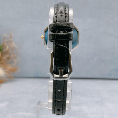 Saint Laurent Quartz Watch Wristwatch YSL Cassandra Gold Black Women's Auth