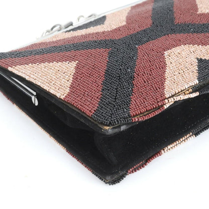 FENDI Shoulder Bag Purse Chain Leather Multicolor Authentic