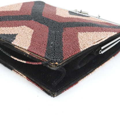 FENDI Shoulder Bag Purse Chain Leather Multicolor Authentic