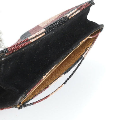 FENDI Shoulder Bag Purse Chain Leather Multicolor Authentic