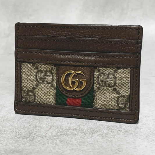 GUCCI Card Holder GG Ophidia Sherry Line Supreme Case Wallet Compact Authentic
