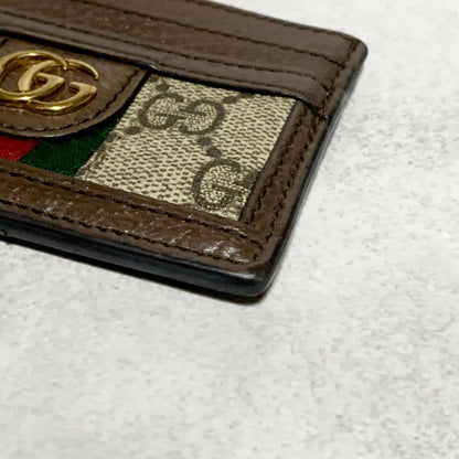 GUCCI Card Holder GG Ophidia Sherry Line Supreme Case Wallet Compact Authentic