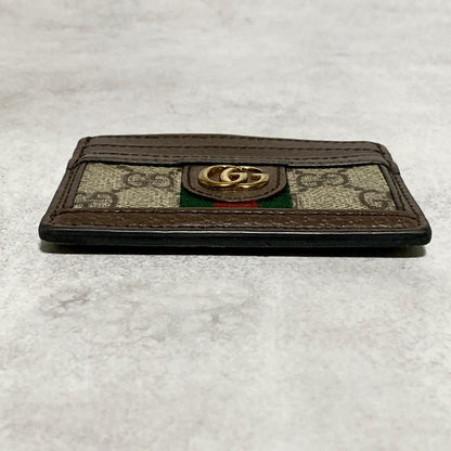 GUCCI Card Holder GG Ophidia Sherry Line Supreme Case Wallet Compact Authentic