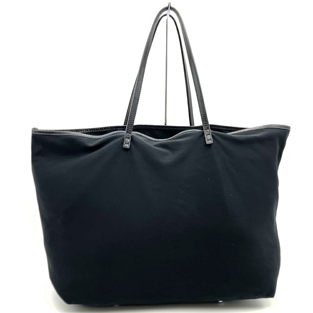 FENDI handbag Tote Purse Nylon Canvas Black Authentic Women's Used