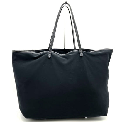 FENDI handbag Tote Purse Nylon Canvas Black Authentic Women's Used