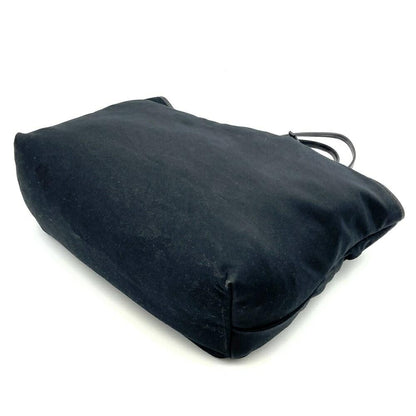 FENDI handbag Tote Purse Nylon Canvas Black Authentic Women's Used