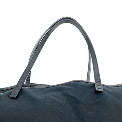 FENDI handbag Tote Purse Nylon Canvas Black Authentic Women's Used