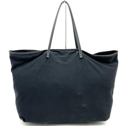 FENDI handbag Tote Purse Nylon Canvas Black Authentic Women's Used