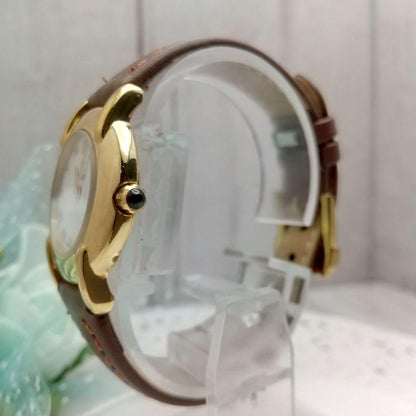 FENDI Quartz Watch Wristwatch FF Logo Gold Women's Authentic