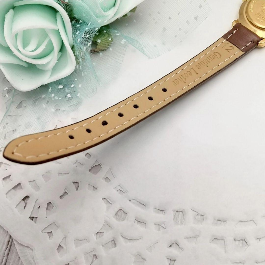 FENDI Quartz Watch Wristwatch FF Logo Gold Women's Authentic