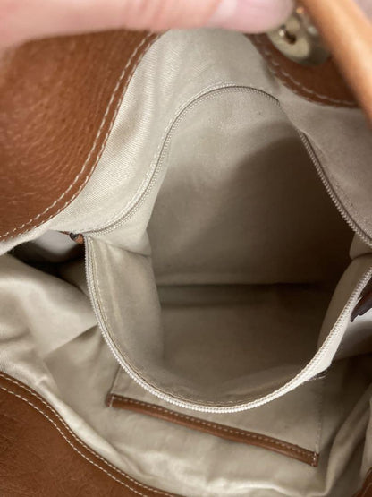 MULBERRY Purse Mitzy Hobo Bag handbag Leather Beige Used Authentic Unisex