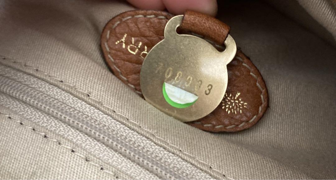 MULBERRY Purse Mitzy Hobo Bag handbag Leather Beige Used Authentic Unisex