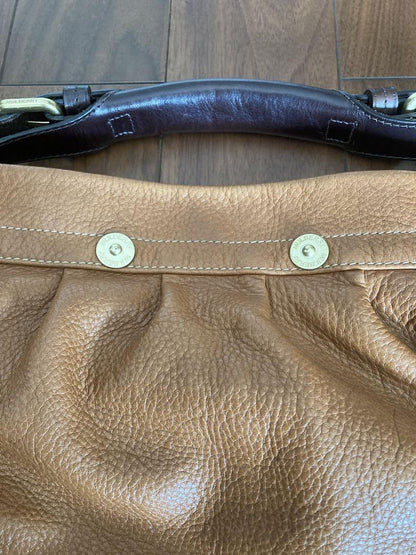 MULBERRY Purse Mitzy Hobo Bag handbag Leather Beige Used Authentic Unisex