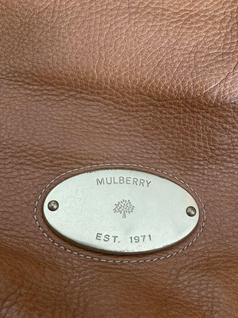 MULBERRY Purse Mitzy Hobo Bag handbag Leather Beige Used Authentic Unisex