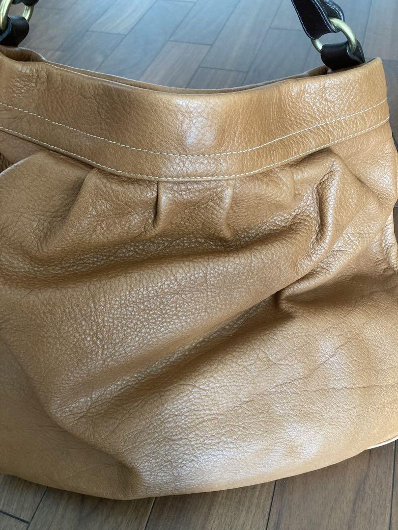 MULBERRY Purse Mitzy Hobo Bag handbag Leather Beige Used Authentic Unisex