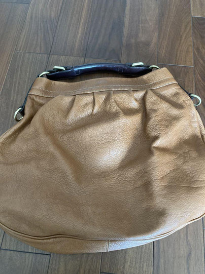 MULBERRY Purse Mitzy Hobo Bag handbag Leather Beige Used Authentic Unisex