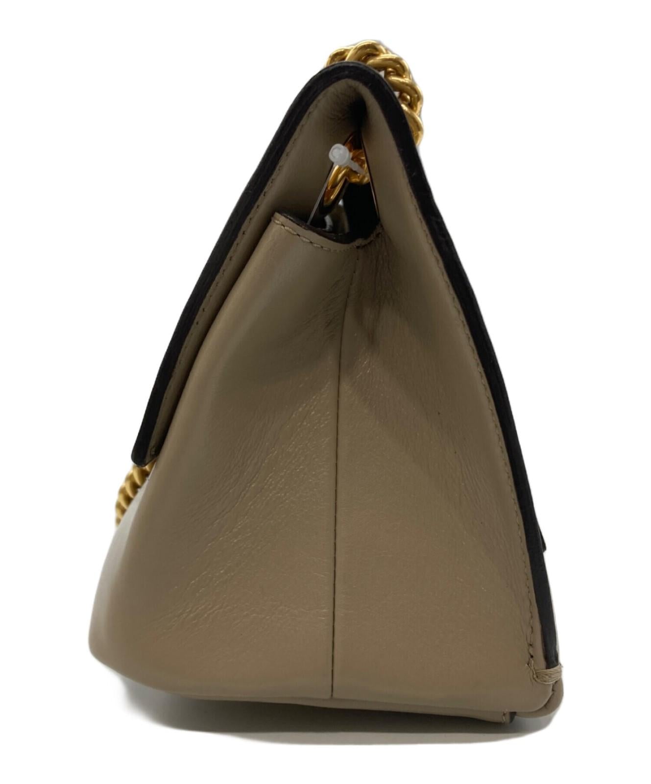 MULBERRY shoulder bag Purse Leather Beige Gold Used Unisex Authentic