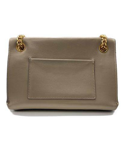 MULBERRY shoulder bag Purse Leather Beige Gold Used Unisex Authentic