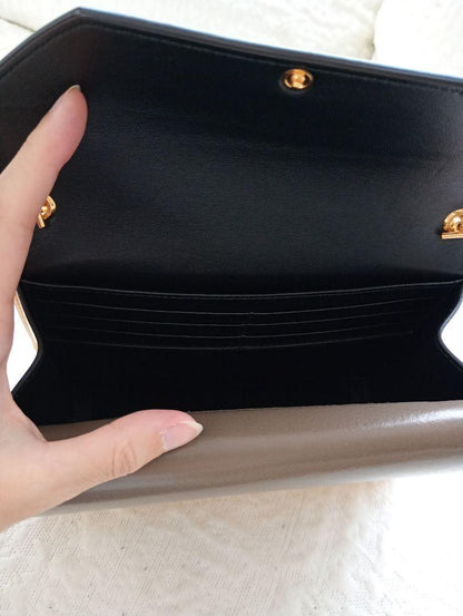 MULBERRY Shoulder Bag Purse Chain Leather Burgundy Gray Cream Yellow Authentic