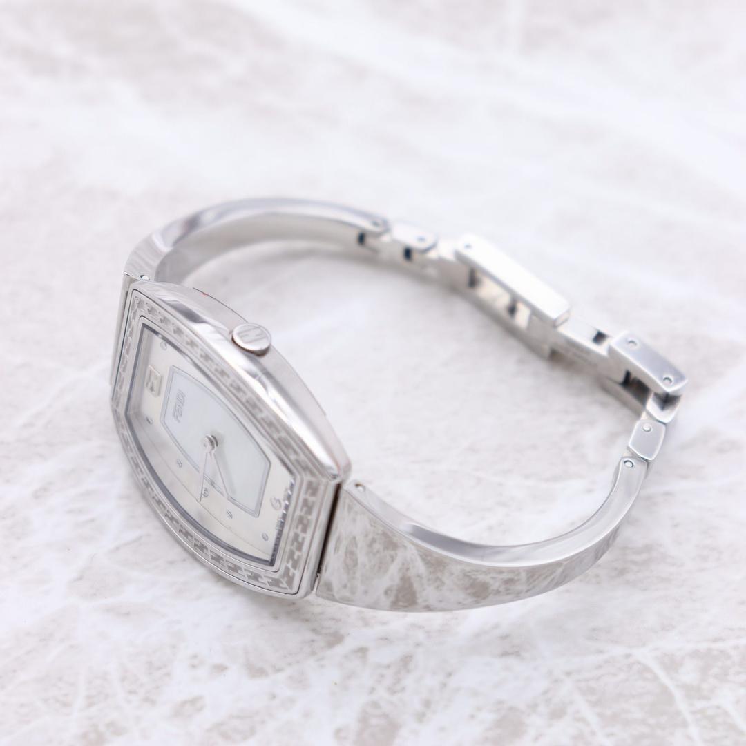 FENDI Watch Wristwatch FF Logo Silver Women's Authentic