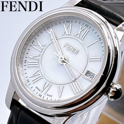 FENDI 25400S Quartz Watch Wristwatch Logo Silver Women's Authentic