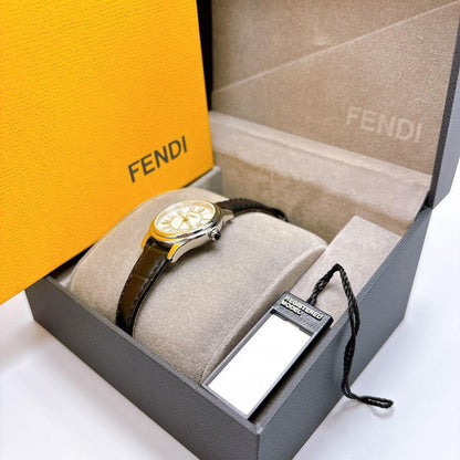 FENDI 25400S Quartz Watch Wristwatch Logo Silver Women's Authentic
