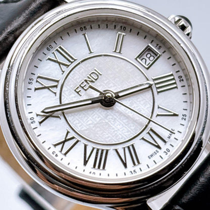 FENDI 25400S Quartz Watch Wristwatch Logo Silver Women's Authentic