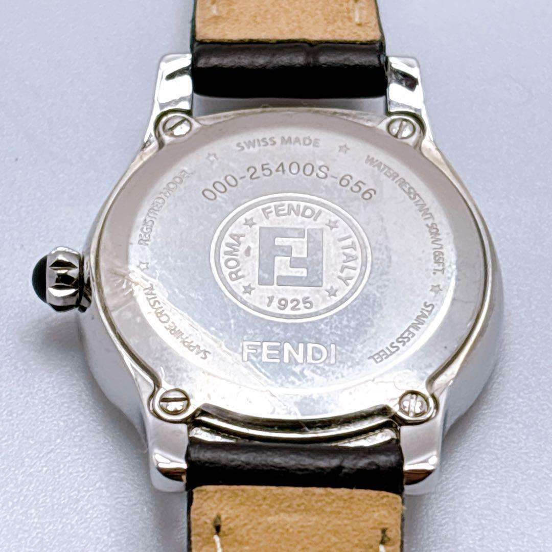 FENDI 25400S Quartz Watch Wristwatch Logo Silver Women's Authentic