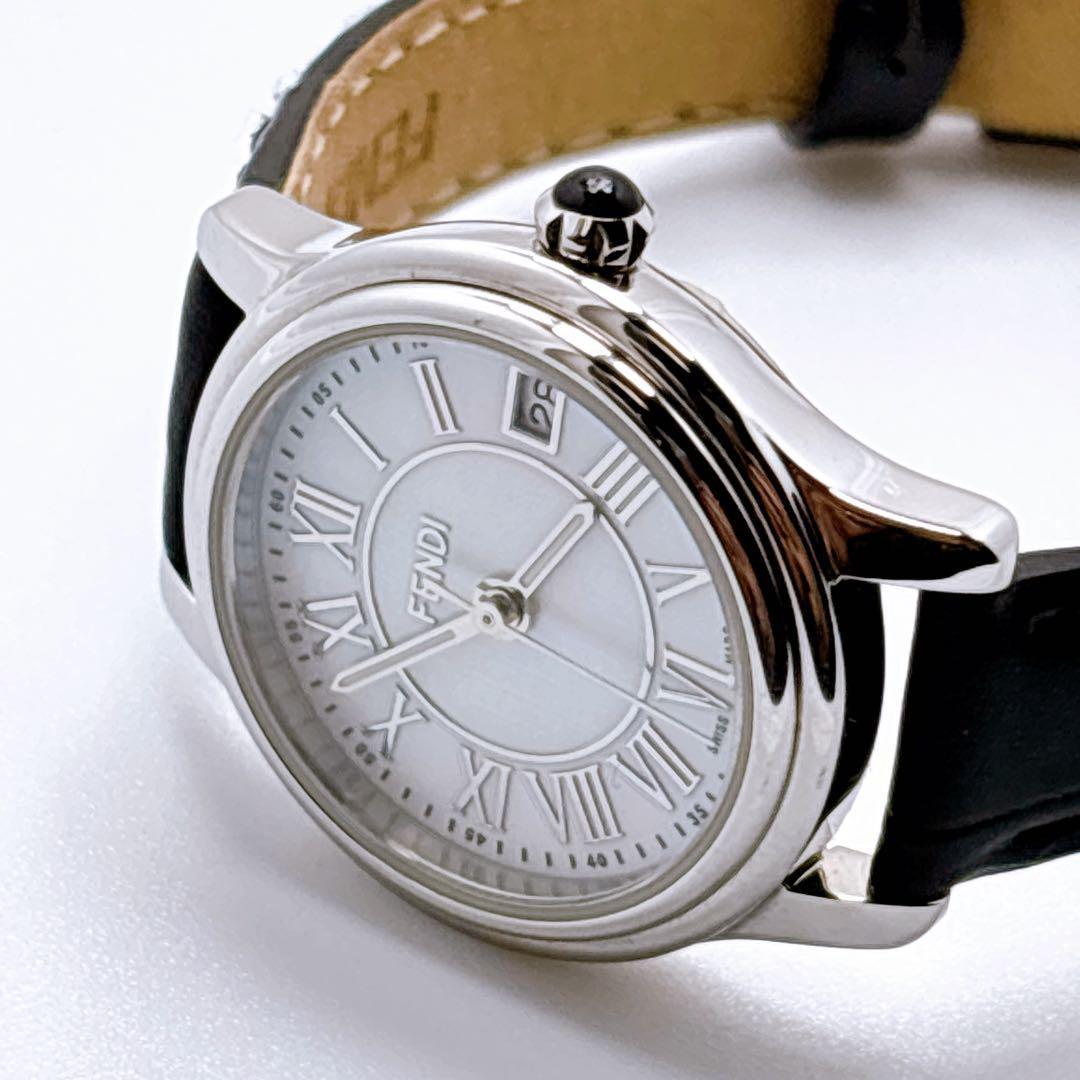 FENDI 25400S Quartz Watch Wristwatch Logo Silver Women's Authentic