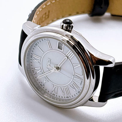 FENDI 25400S Quartz Watch Wristwatch Logo Silver Women's Authentic