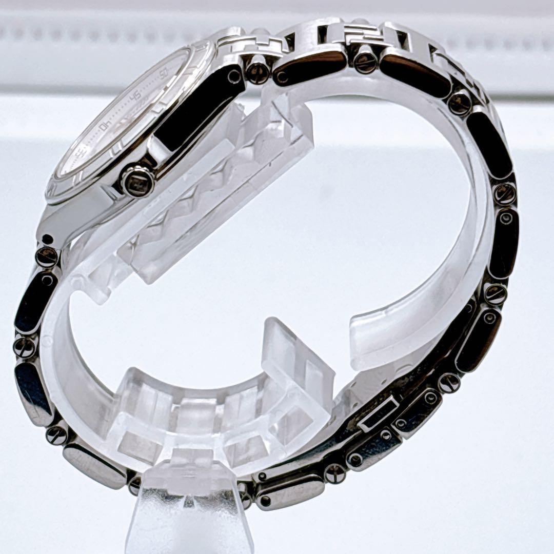 FENDI 4600L Quartz Watch Wristwatch FF Logo Silver Women's Authentic