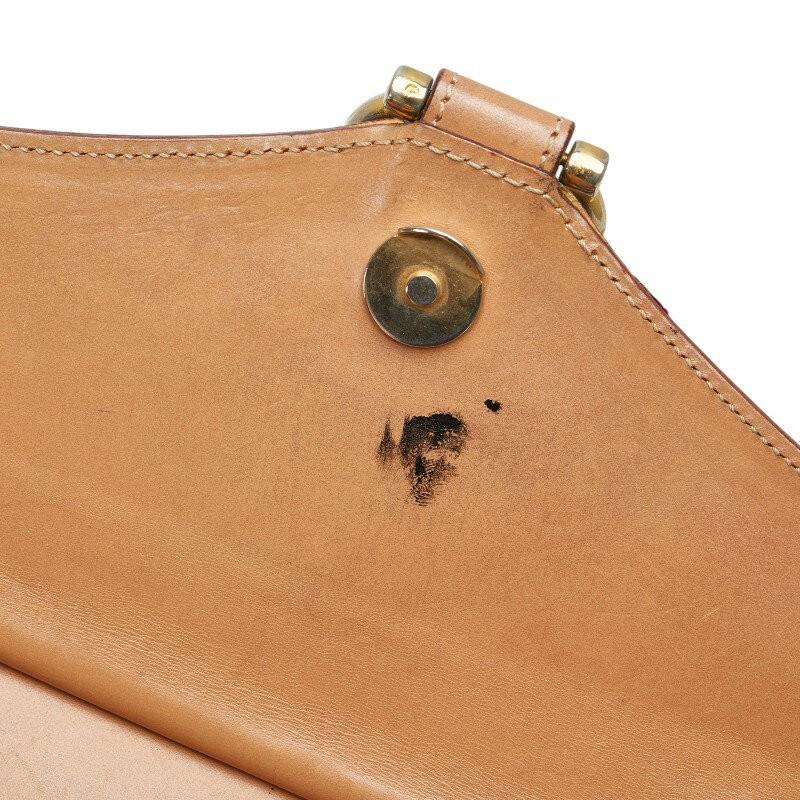 CELINE Macadam Purse tote bag Handbag Brown Beige Gold PVC Leather Authentic