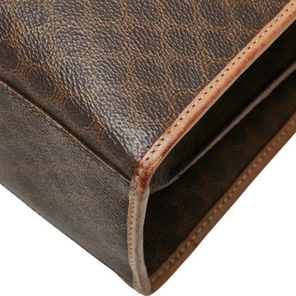 CELINE Macadam Purse tote bag Handbag Brown Beige Gold PVC Leather Authentic